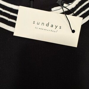 Sundays Monochrome Striped Knit Top